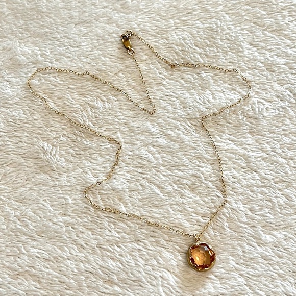 quinsco Jewelry - Gold Filled Glass Pendant Necklace